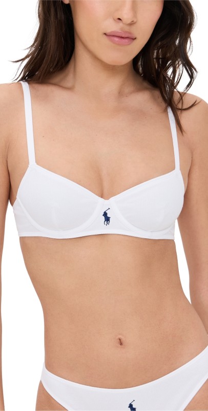 Polo Ralph Lauren Unlined Demi Bra White Cloud