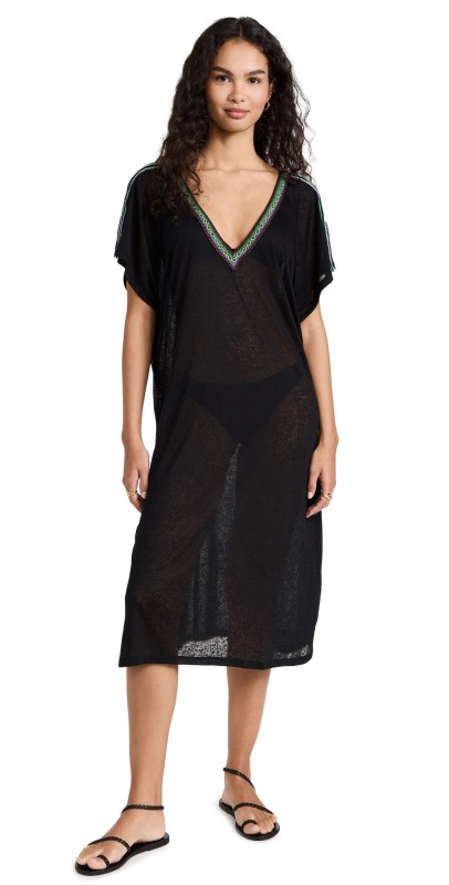Pitusa V Back Dress Black