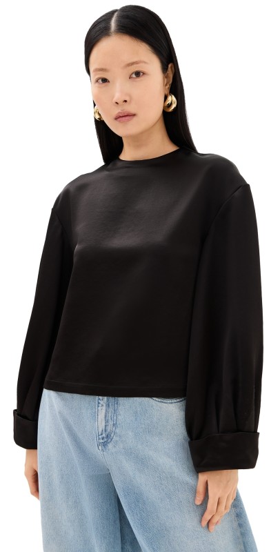 JW Anderson Twisted Sleeve Top Black