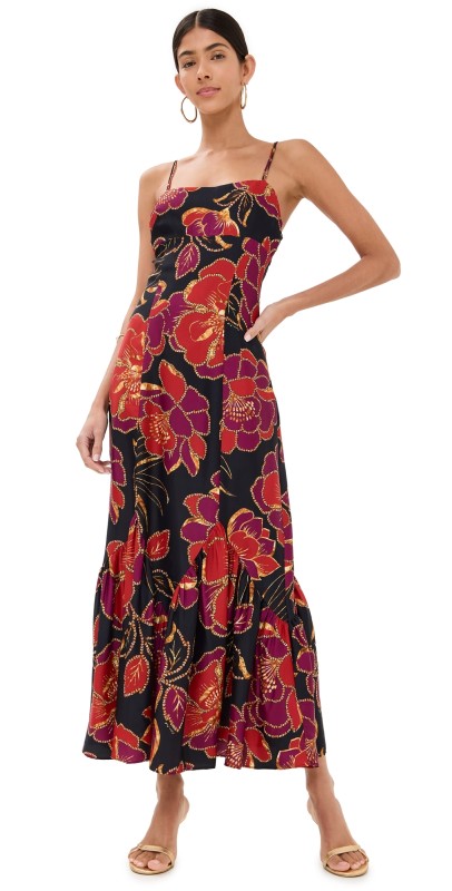 FARM Rio Shiny Chita Black Maxi Dress Shiny Chita Black