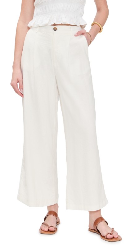 Z Supply Topanga Linen Pants White