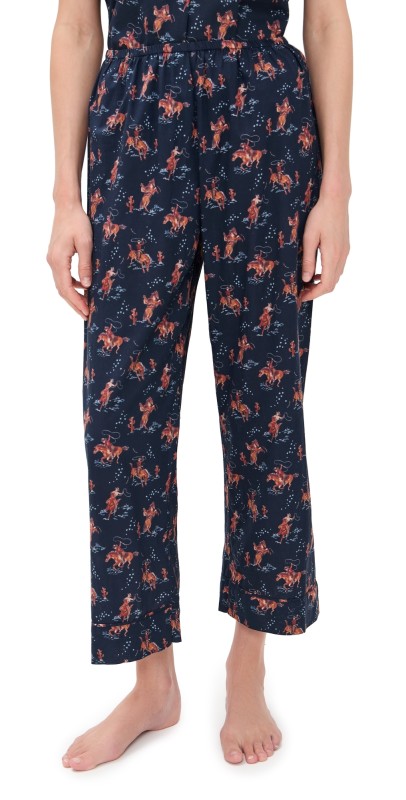 THE GREAT. The Easy Sleep Pants NAVY COWBOY
