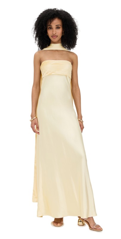 Runaway the Label Elsa Maxi Dress Lemon