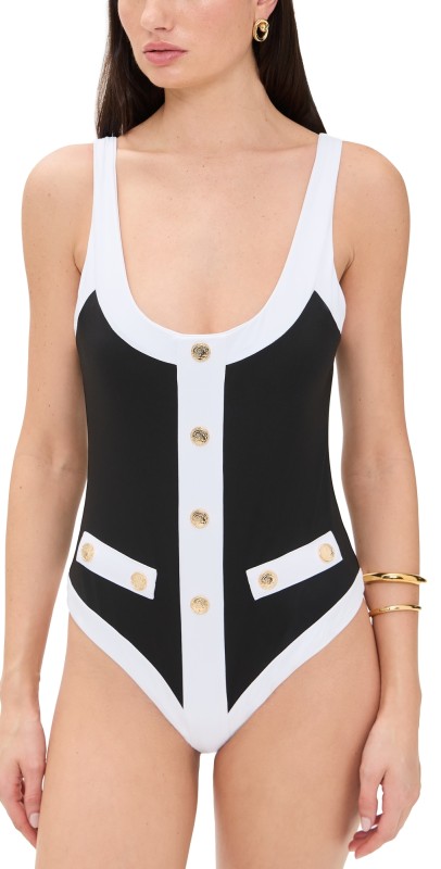 CAROLINE CONSTAS Sailor One Piece Black