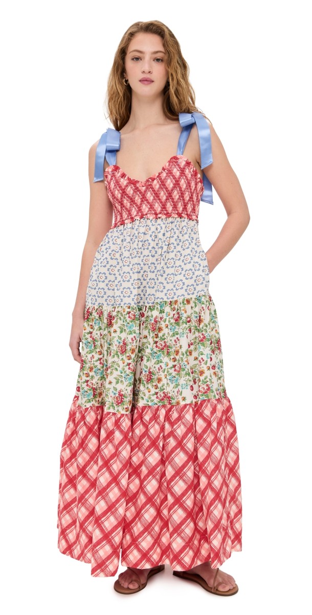 Free People Bluebell Maxi Cherry Combo