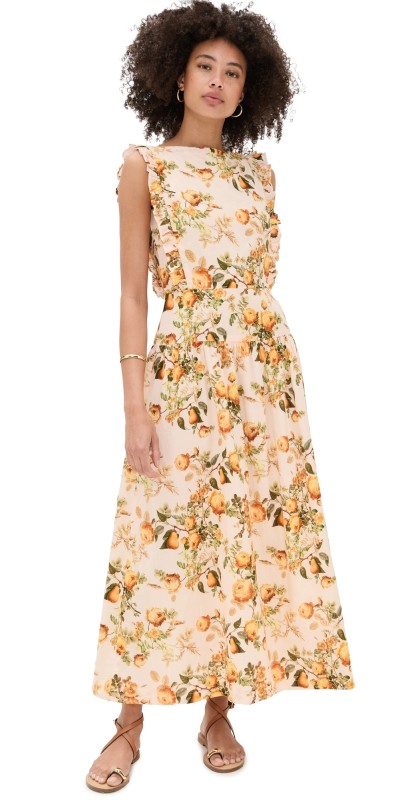 Damaris Bailey Aurora Dress Pear Flora Print