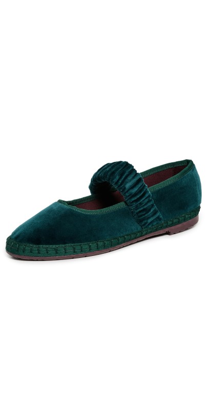 Flabelus Mafalda Mary Jane Flats Green