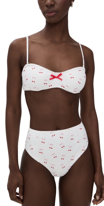 LoveShackFancy Zofia Bikini Set Veranda Red