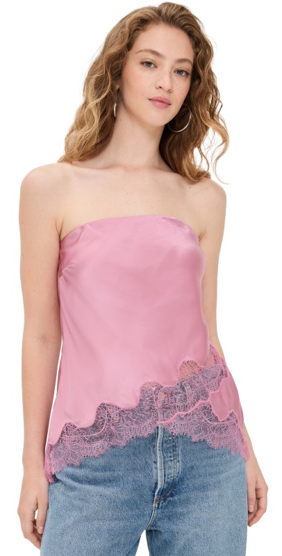 CAMI NYC Odessa Strapless Silk Camisole Elderberry