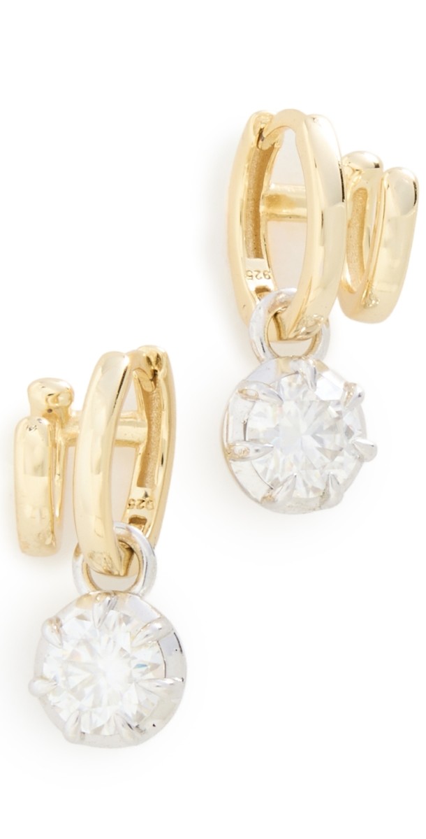SHASHI Mariko Drop Earrings Gold/Rhodium