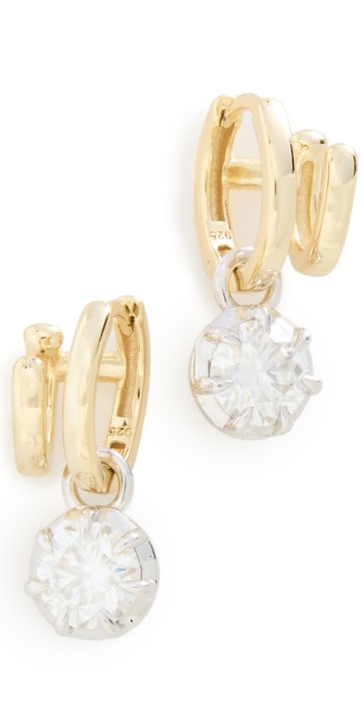 SHASHI Mariko Drop Earrings Gold/Rhodium