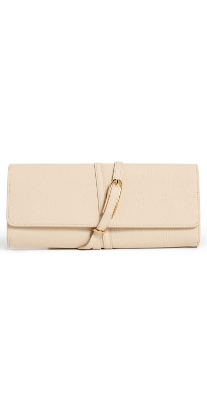 Liffner Belted Clutch Cream