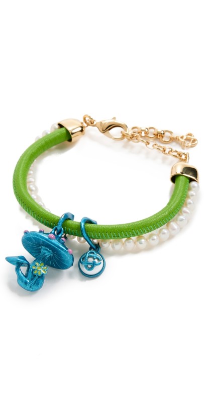 Casablanca Mushroom Charm Bracelet Green/Blu