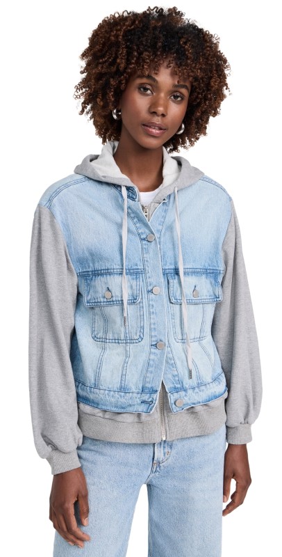 BLANKNYC Together Again Bomber Med Indigo