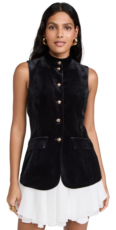 Amanda Uprichard Justine Dress Black/Ivory