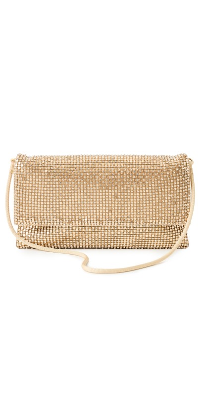 Loeffler Randall Charlee Flap Clutch Gold/Gold