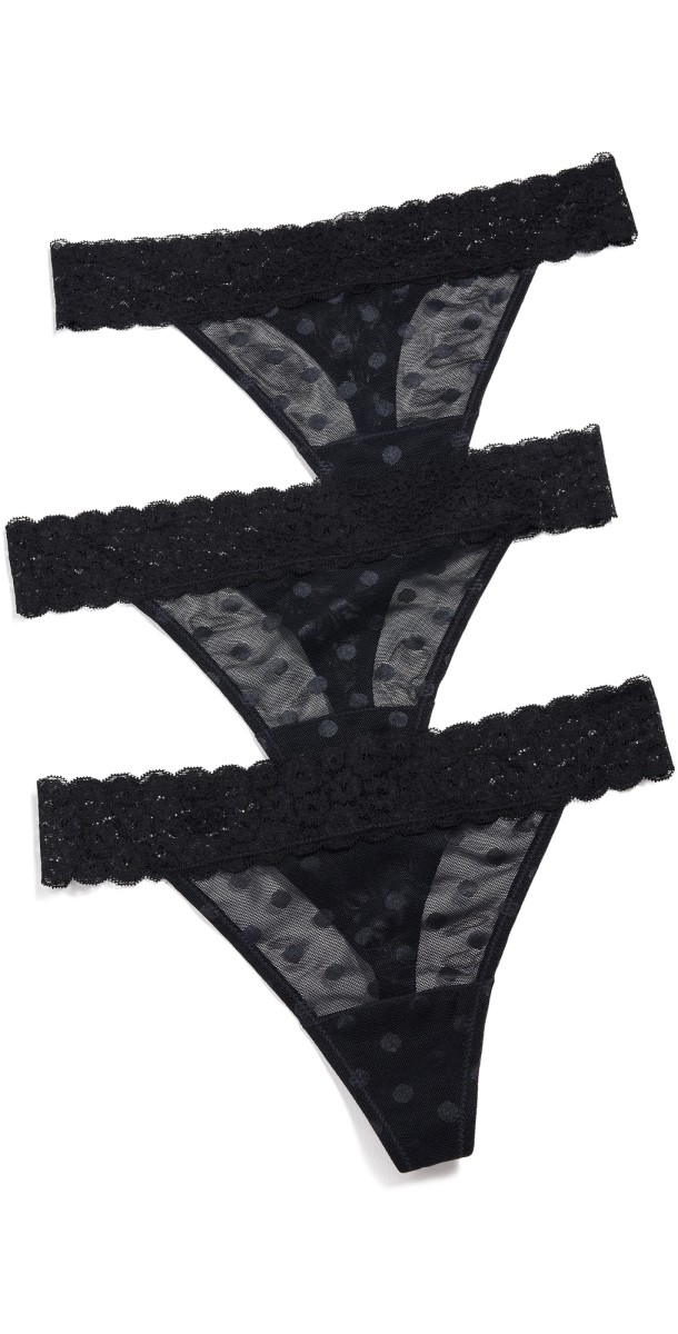 Skarlett Blue Dare Thong 3 Pack Black