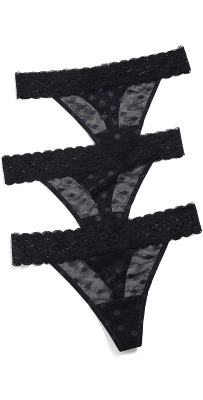 Skarlett Blue Dare Thong 3 Pack Black
