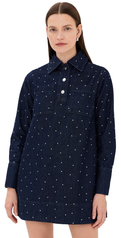 ALIGNE Grace Diamante Dress Indigo