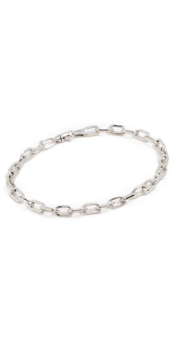 Adina Reyter Italian Chain Link Bracelet Silver