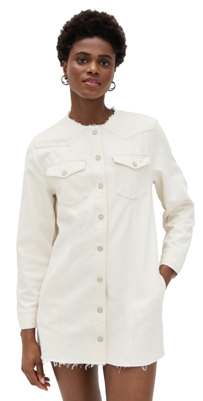 RE/DONE The Riley Mini Dress Crema