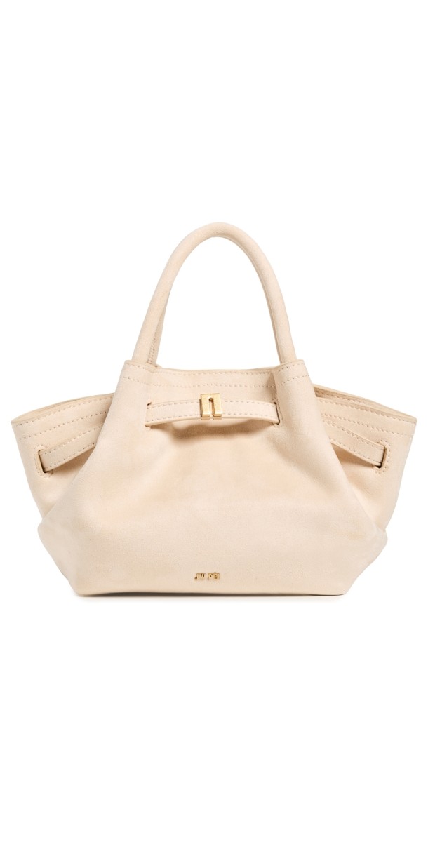 JW PEI Hana Mini Faux Suede Tote Bag Off Whit