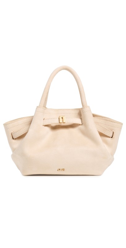 JW PEI Hana Mini Faux Suede Tote Bag Off Whit