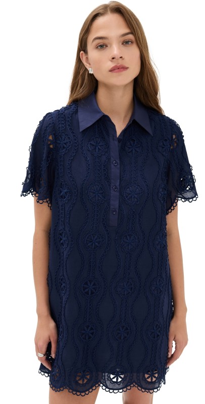 English Factory Navy Mini Dress Navy