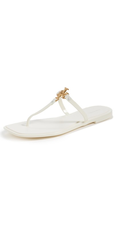 Tory Burch Roxanne Jelly Sandals Ivory/Gold