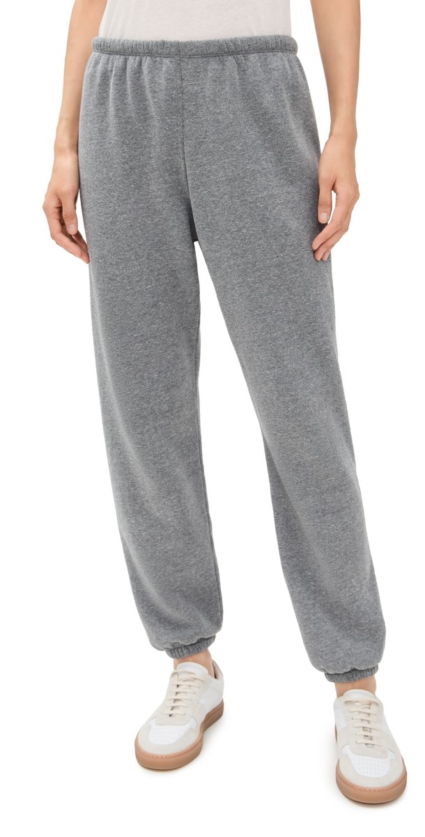 perfectwhitetee Stevie Fleece Easy Sweatpants Dark Heather Grey