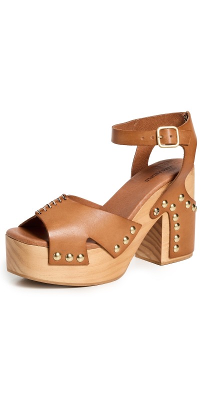 Free People Cecily Clog Platform Sandals Tan