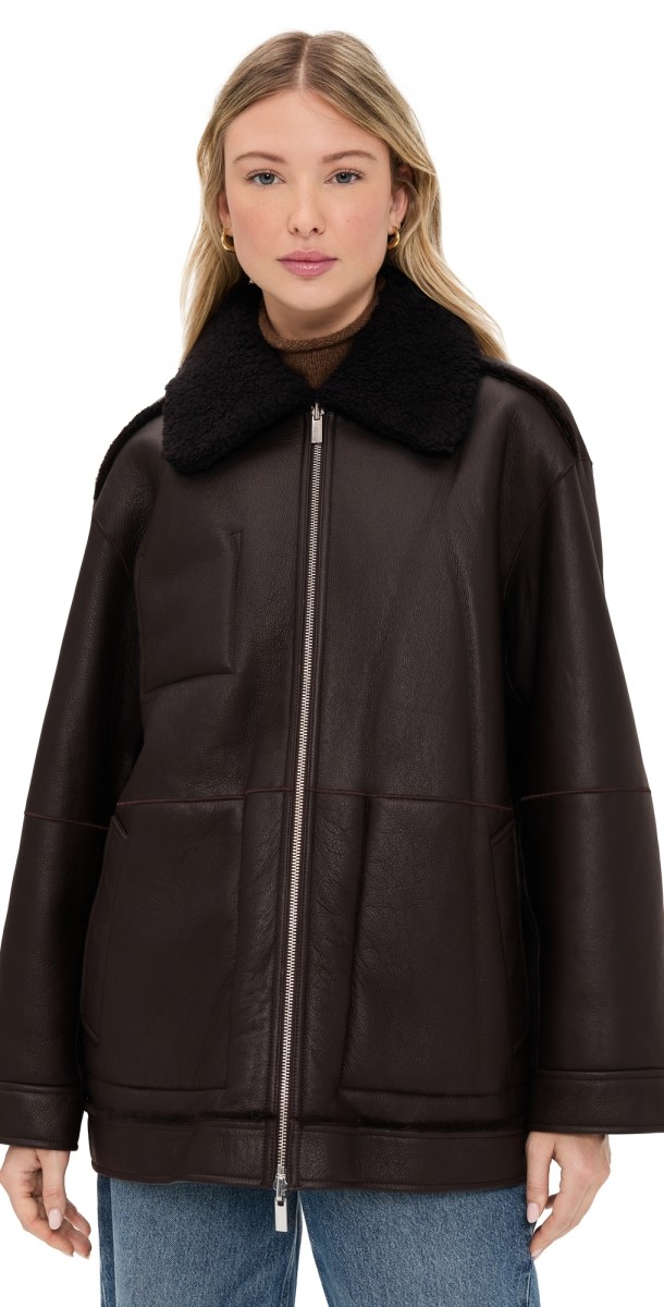 Theory Rev Cocoon Coat Cacao