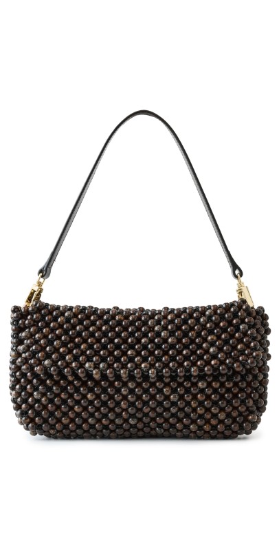 STAUD Timmy Shoulder Bag Dark Brow