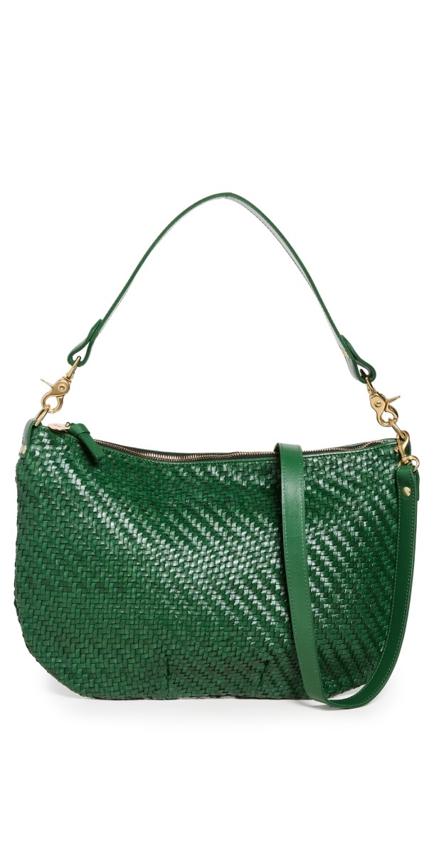 Clare V. Moyen Messenger Evergreen Woven Zig-Zag