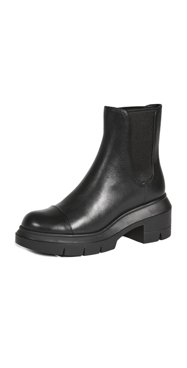 Stuart Weitzman Norah Lug Sole Boots Black