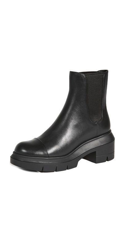 Stuart Weitzman Norah Lug Sole Boots Black