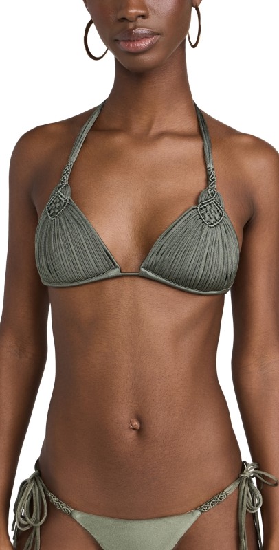 PQ Swim Mila Triangle Bikini Top Olive