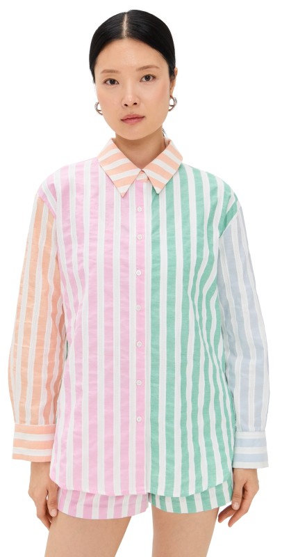 English Factory Colorblock Stripe Shirt Multi