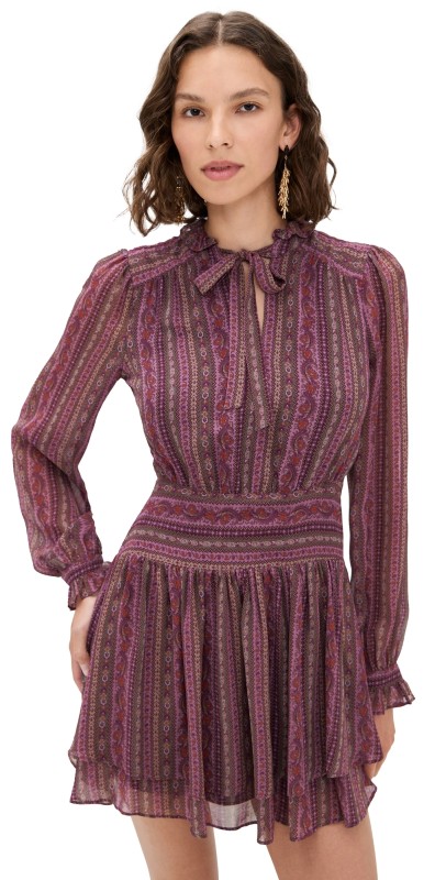 PAIGE Nantes Dress Deep Mauve Multi