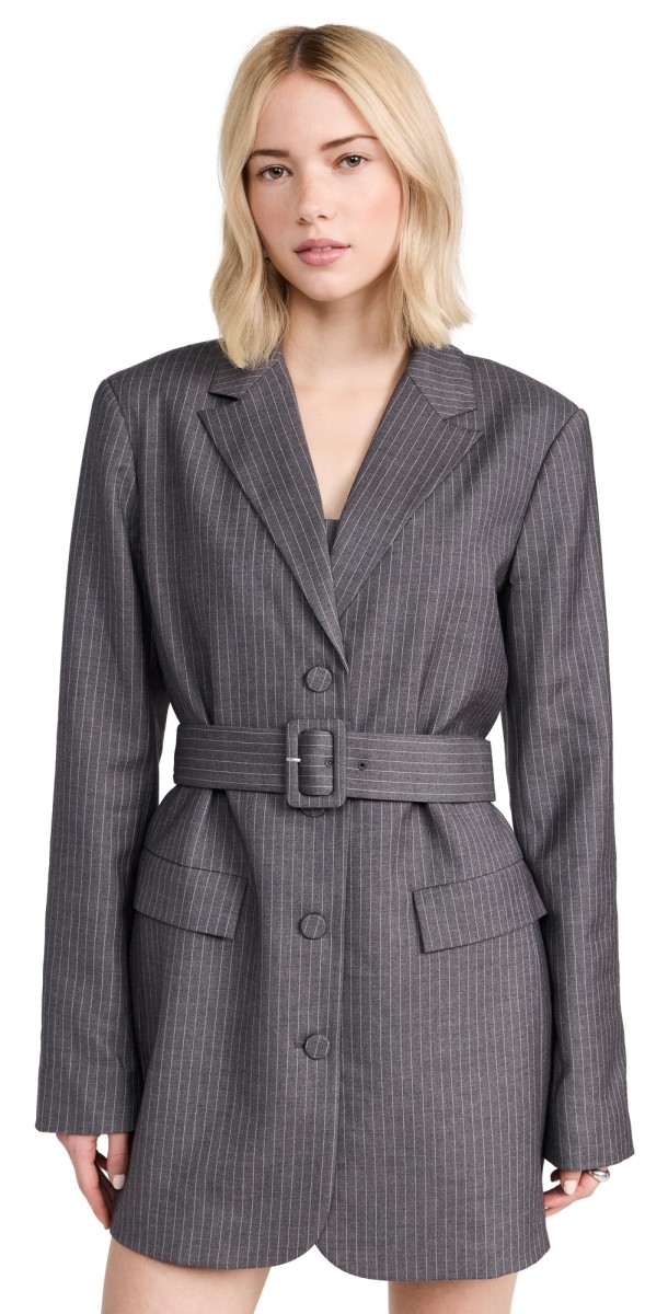 Amanda Uprichard Meritt Blazer Eton Pinstripe