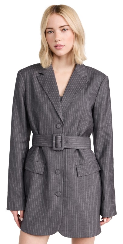 Amanda Uprichard Meritt Blazer Eton Pinstripe