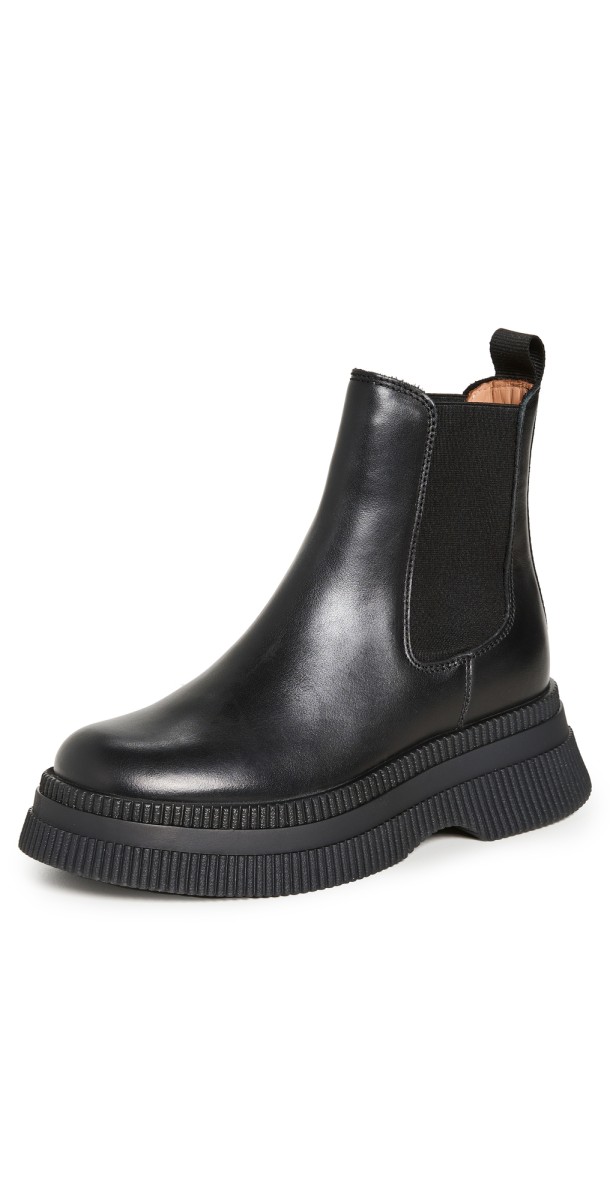 GANNI Creepers Chelsea Boots Black