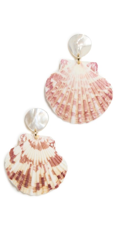 SHASHI Conchiglia Drop Earrings Pearl