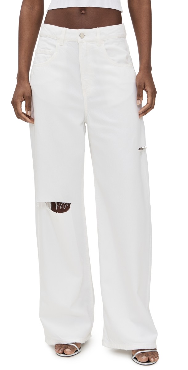 ICON DENIM LA Poppy Wide Leg Jeans White
