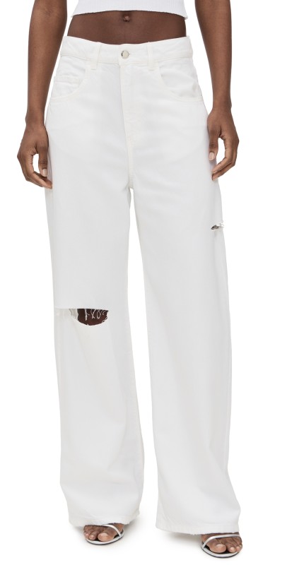 ICON DENIM LA Poppy Wide Leg Jeans White