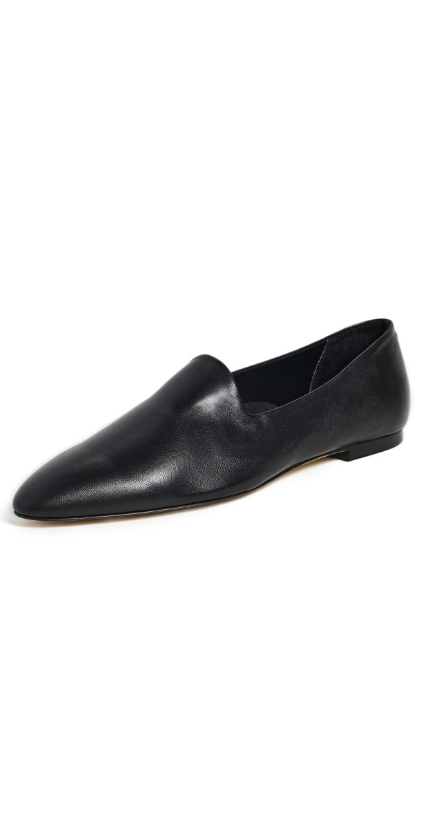 AEYDE Vanna Nappa Leather Flats Black