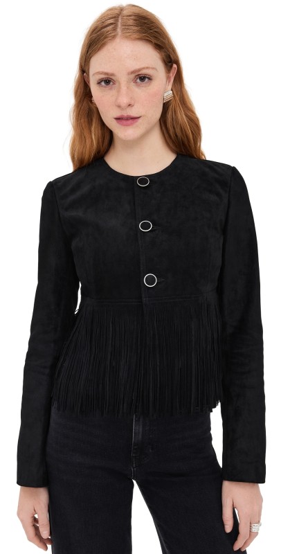 FRAME The Saddle Jacket Black