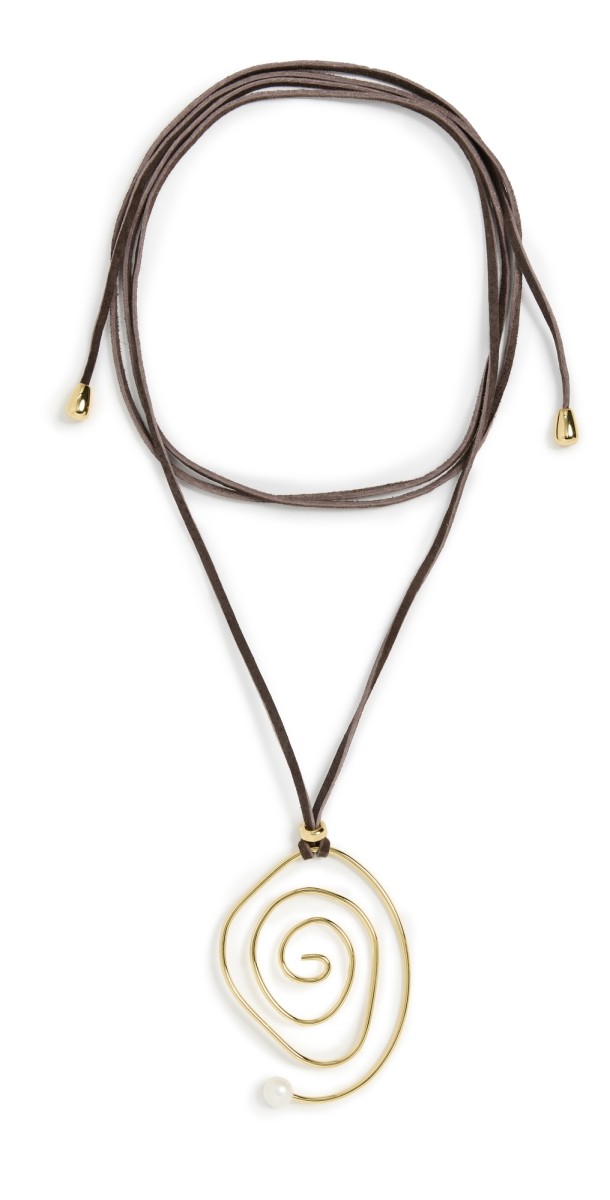 Eliou Espiral Wrap Necklace Gold Plated