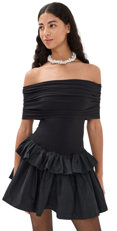 Anna October Lourdes Mini Dress Black