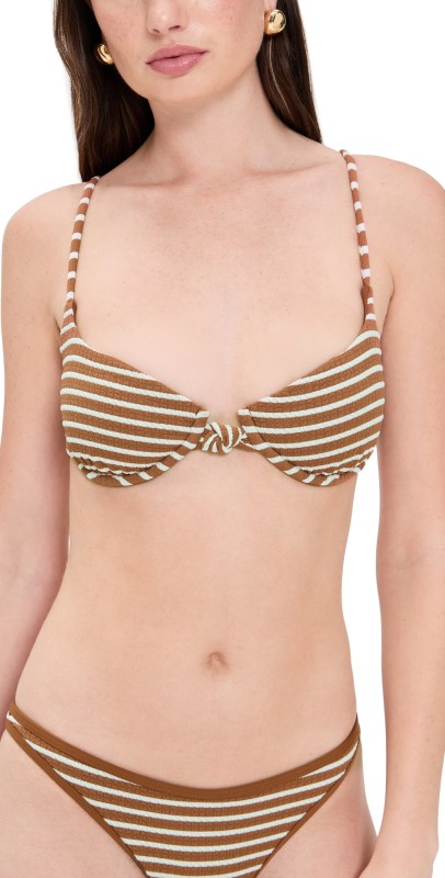 LSPACE Tulip Top Brown Sugar Stripe